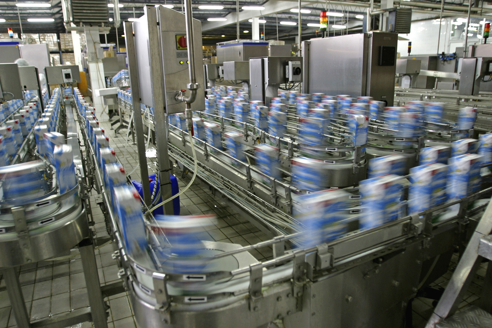 Production Line In Modern Dairy Factory